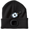 Black - Back - Elevate Unisex Adults Mighty LED Knit Beanie