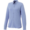 Light Blue - Front - Elevate Womens-Ladies Bigelow Long Sleeve Pique Shirt