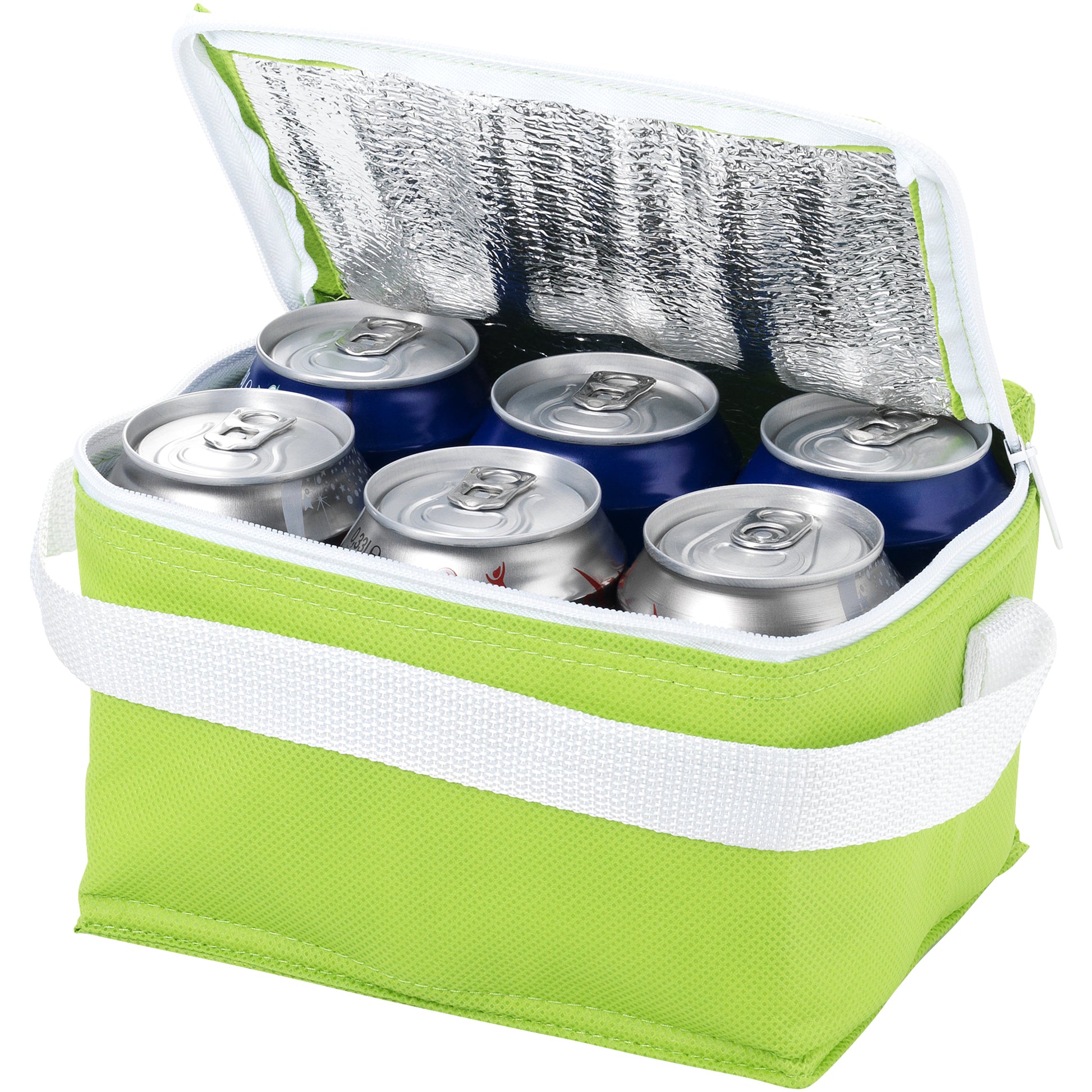 Apple Green - Front - Bullet Spectrum 6 Can Cooler Bag (Pack of 2)