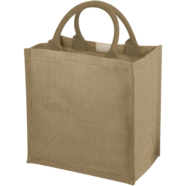 Natural - Front - Bullet Chennai Jute Gift Tote (Pack of 2)