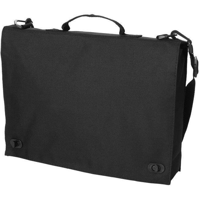 Solid Black - Front - Bullet Santa Fee Conference Bag (Pack Of 2)
