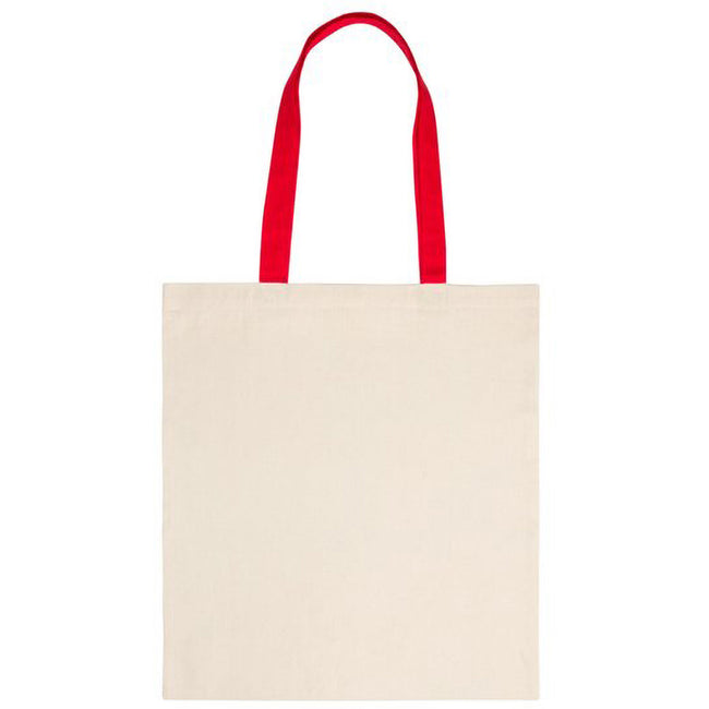 Natural-Red - Back - Bullet Nevada Cotton Tote (Pack Of 2)