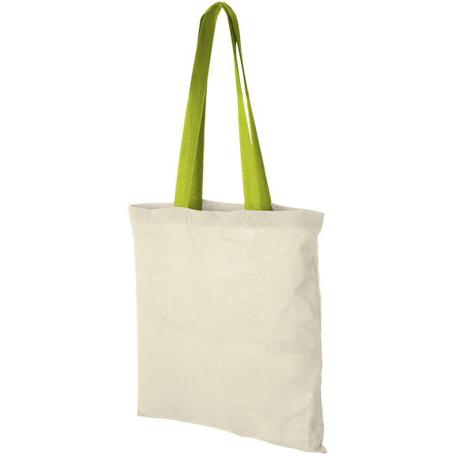 Natural-Apple Green - Front - Bullet Nevada Cotton Tote (Pack Of 2)