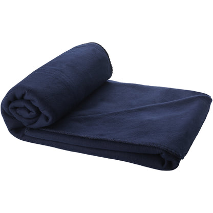 Navy - Back - Bullet Huggy Blanket And Pouch (Pack of 2)