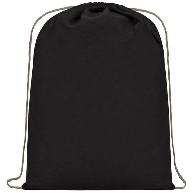 Solid Black - Back - Bullet Oregon Cotton Premium Rucksack (Pack Of 2)