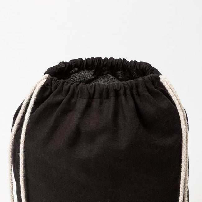 Solid Black - Side - Bullet Oregon Cotton Premium Rucksack (Pack Of 2)