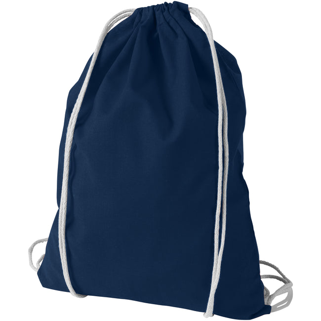 Navy - Front - Bullet Oregon Cotton Premium Rucksack (Pack Of 2)