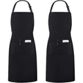 Solid Black - Close up - Bullet Reeva Cotton Apron (Pack of 2)