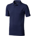 Navy - Front - Elevate Mens Calgary Short Sleeve Polo (Pack of 2)