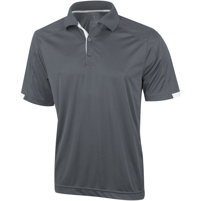 Steel Grey - Front - Elevate Mens Kiso Short Sleeve Polo (Pack of 2)