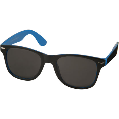Process Blue-Solid Black - Front - Bullet Sun Ray Sunglasses - Black With Colour Pop (Pack Of 2)
