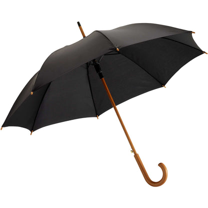 Solid Black - Back - Bullet 23in Kyle Automatic Classic Umbrella (Pack Of 2)