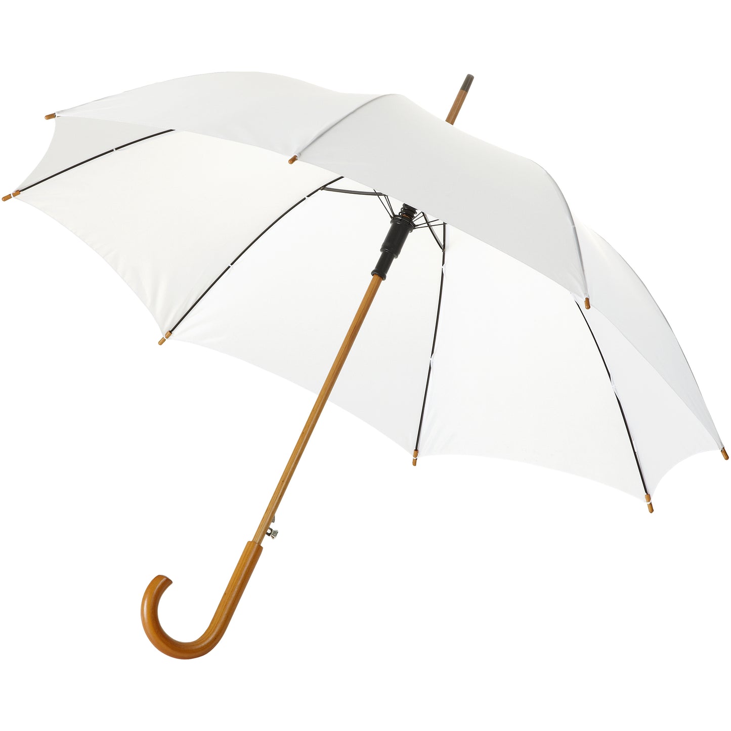 White - Front - Bullet 23in Kyle Automatic Classic Umbrella (Pack Of 2)