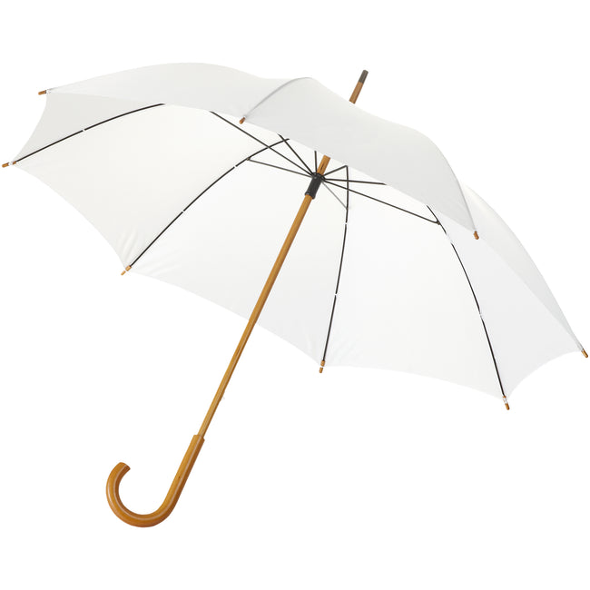 White - Front - Bullet 23 Inch Jova Classic Umbrella (Pack of 2)