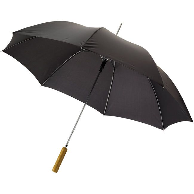 Solid Black - Front - Bullet 23in Lisa Automatic Umbrella (Pack of 2)