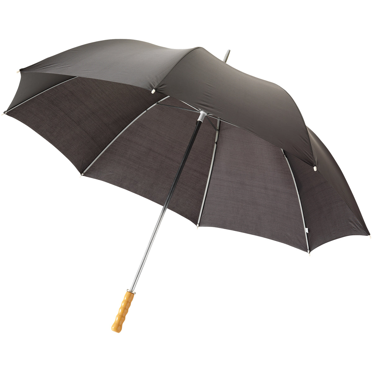 Solid Black - Front - Bullet 30in Golf Umbrella (Pack Of 2)