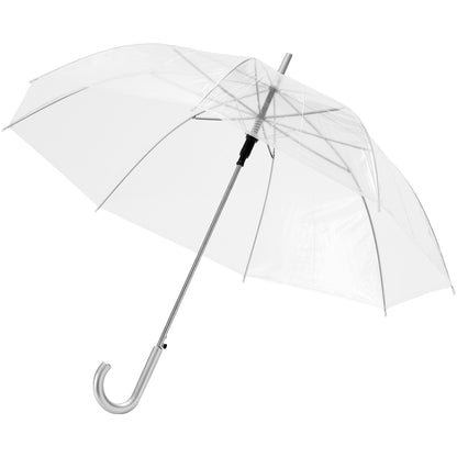 Transparent White - Front - Bullet 23in Kate Transparent Automatic Umbrella (Pack Of 2)