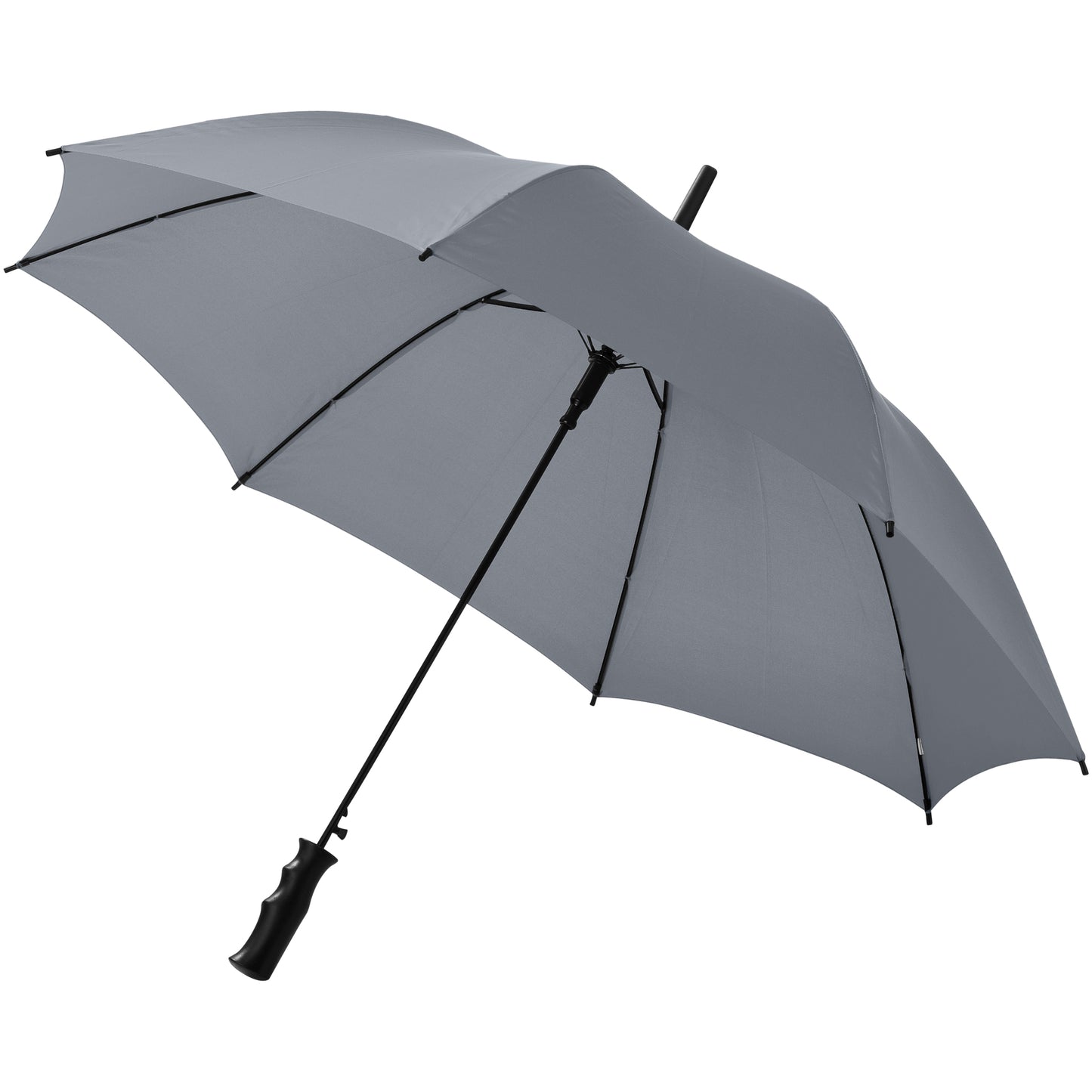 Grey - Front - Bullet 23 Inch Barry Automatic Umbrella (Pack Of 2)