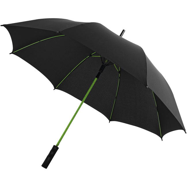 Solid Black-Lime - Front - Avenue 23 Inch Spark Auto Open Storm Umbrella (Pack of 2)