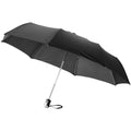 Solid Black - Front - Bullet 21.5in Alex 3-Section Auto Open And Close Umbrella (Pack of 2)