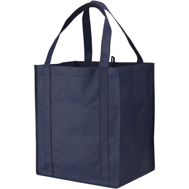 Navy - Front - Bullet Liberty Non Woven Grocery Tote (Pack Of 2)