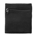 Solid Black - Back - Bullet Brisky Sweatband With Zipper (Pack of 2)