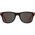Orange-Solid Black - Back - Bullet Sun Ray Sunglasses - Black With Colour Pop