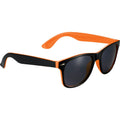 Orange-Solid Black - Side - Bullet Sun Ray Sunglasses - Black With Colour Pop