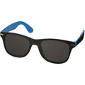 Process Blue-Solid Black - Front - Bullet Sun Ray Sunglasses - Black With Colour Pop