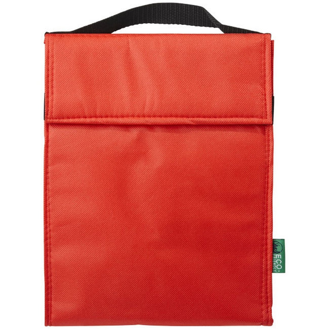 Red - Front - Bullet Triangle Non Woven Lunch Cooler Bag