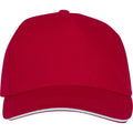 Red - Side - Bullet Unisex Ceto 5 Panel Sandwich Cap