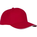 Red - Lifestyle - Bullet Unisex Ceto 5 Panel Sandwich Cap