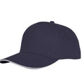 Navy - Front - Bullet Unisex Ceto 5 Panel Sandwich Cap