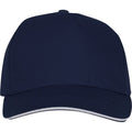 Navy - Side - Bullet Unisex Ceto 5 Panel Sandwich Cap