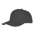 Storm Grey - Front - Bullet Unisex Ceto 5 Panel Sandwich Cap