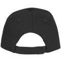 Solid Black - Back - Bullet Unisex Ceto 5 Panel Sandwich Cap