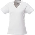 White - Front - Elevate Womens-Ladies Amery Short Sleeve Cool Fit V-Neck T Shirt