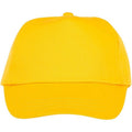 Yellow - Front - Bullet Childrens-Kids Feniks 5 Panel Cap