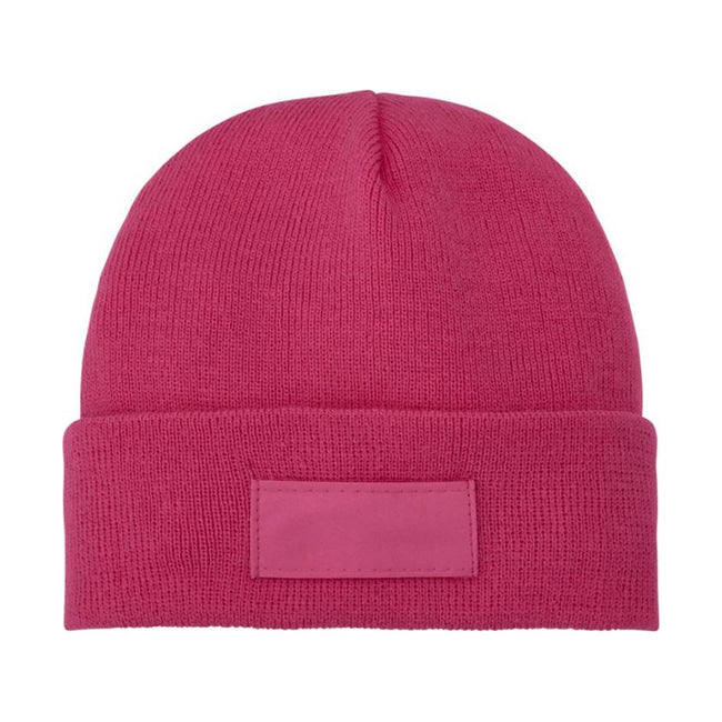 Magenta - Front - Bullet Boreas Beanie With Patch