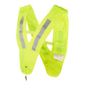 Neon Yellow - Back - Bullet Childrens-Kids Nikolai V Shaped Safety Vest