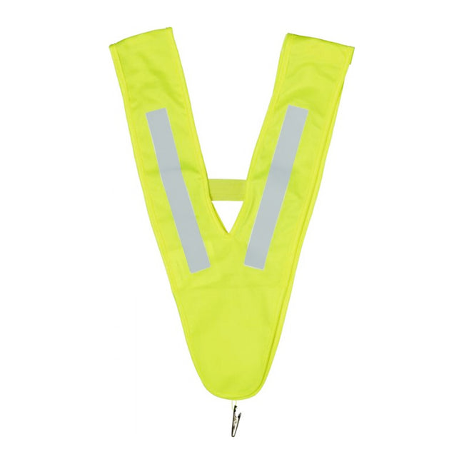 Neon Yellow - Front - Bullet Childrens-Kids Nikolai V Shaped Safety Vest