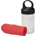 Red - Back - Bullet Remy Cooling Towel in PET Container