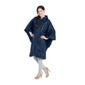 Navy - Back - Bullet Paulus Foldable Poncho in Pouch