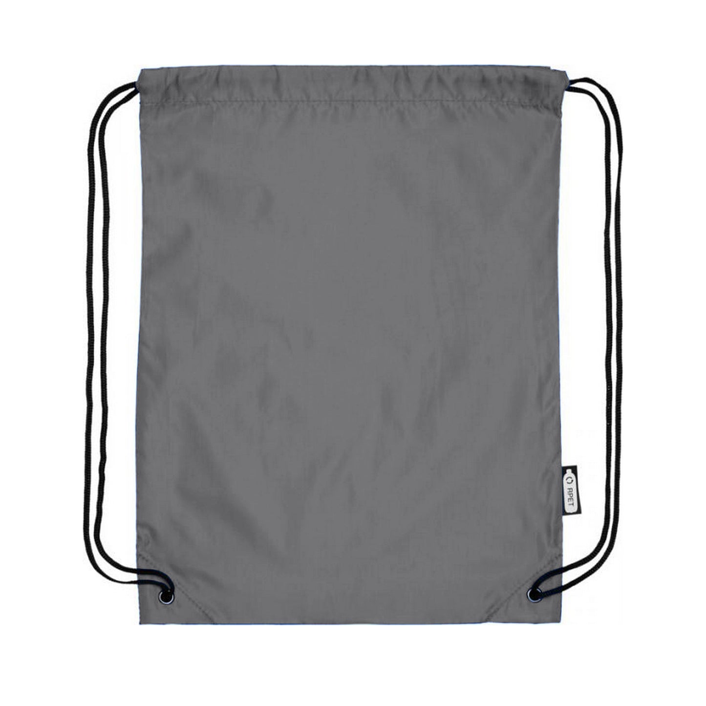 Grey - Back - Bullet Oriole Recycled Drawstring Backpack