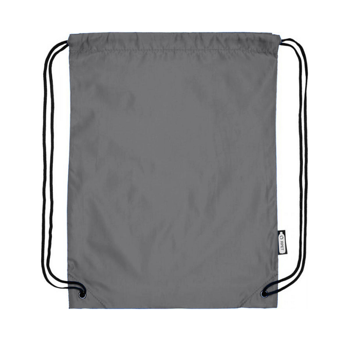 Grey - Back - Bullet Oriole Recycled Drawstring Backpack