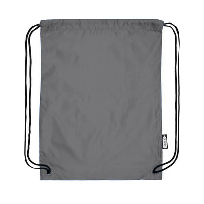 Grey - Back - Bullet Oriole Recycled Drawstring Backpack
