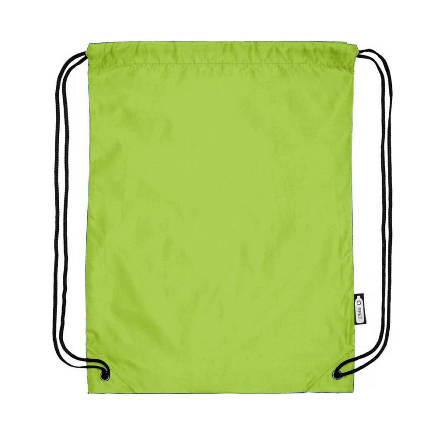 Lime - Back - Bullet Oriole Recycled Drawstring Backpack