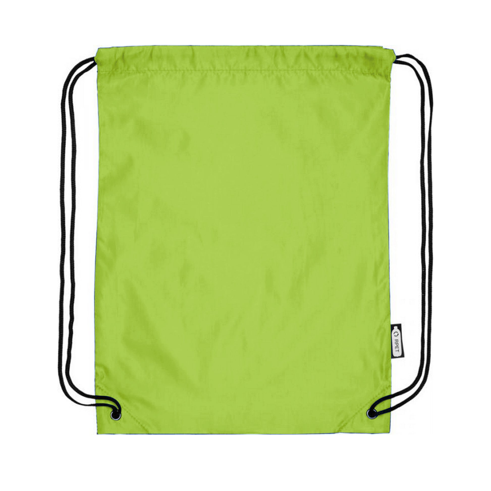 Lime - Back - Bullet Oriole Recycled Drawstring Backpack