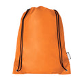Orange - Front - Bullet Oriole Recycled Drawstring Backpack