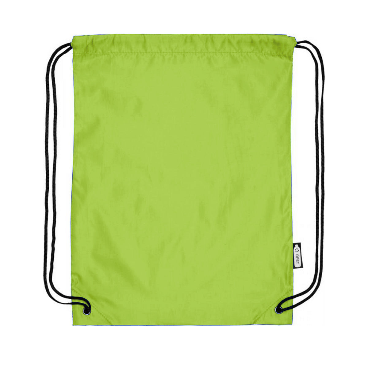 Lime - Back - Bullet Oriole Recycled Drawstring Backpack